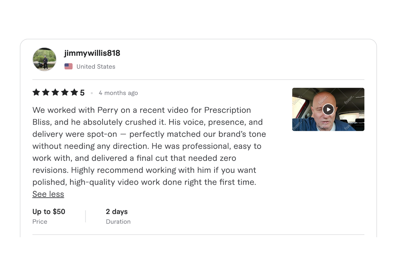 Review by Jimmy W., USA